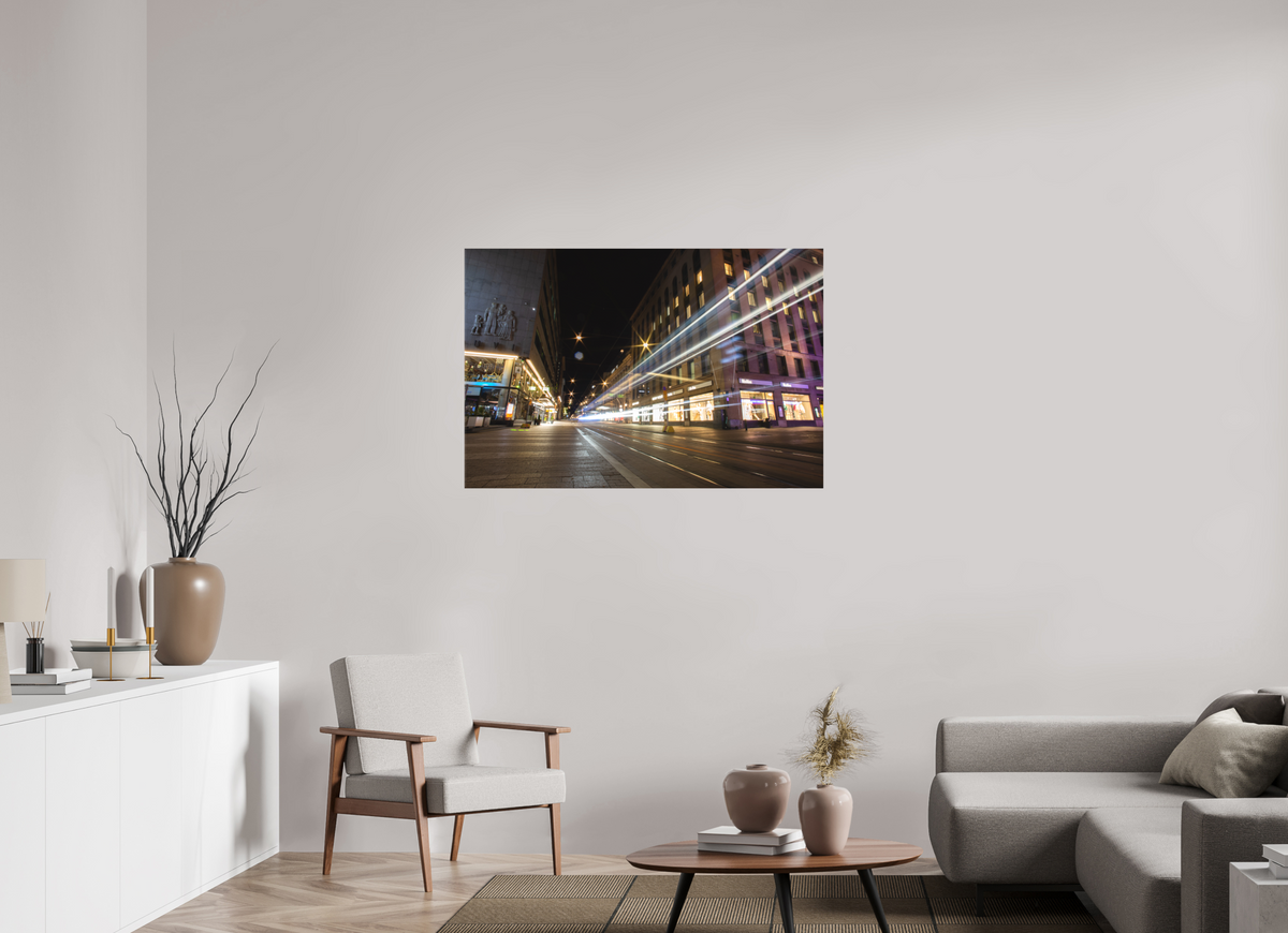 45 x 30″, Matte Canvas Unframed Helsinki At Night