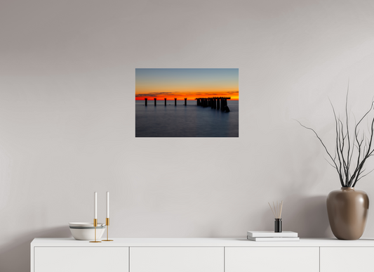 24 x 16″, Photo Print Under Acrylic Glass Last Light on the Quiet Pier