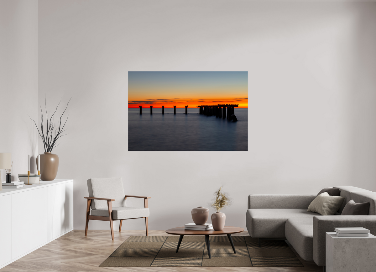 66 x 44″, Photo Print On Fuji Crystal DP II Last Light on the Quiet Pier