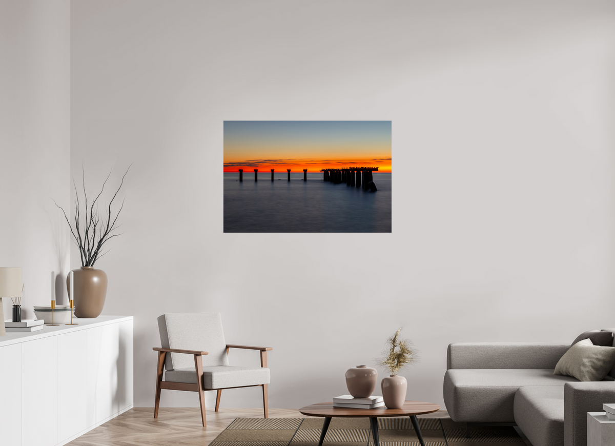 45 x 30″, Photo Print On Fuji Crystal DP II Last Light on the Quiet Pier