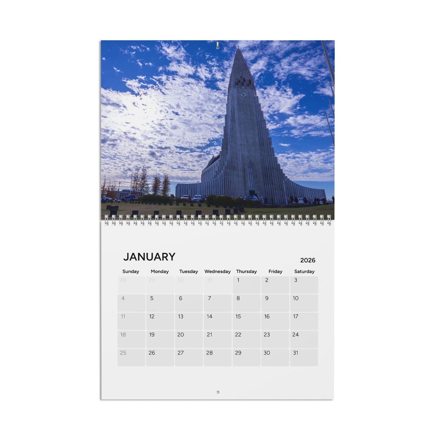 Iceland 2026 Wall Calendar