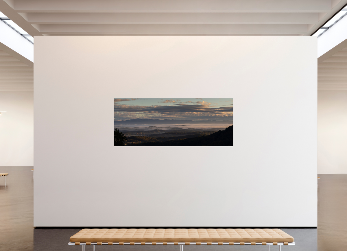 86.5 x 35″, Photo Print Under Acrylic Glass Mists of the Valley