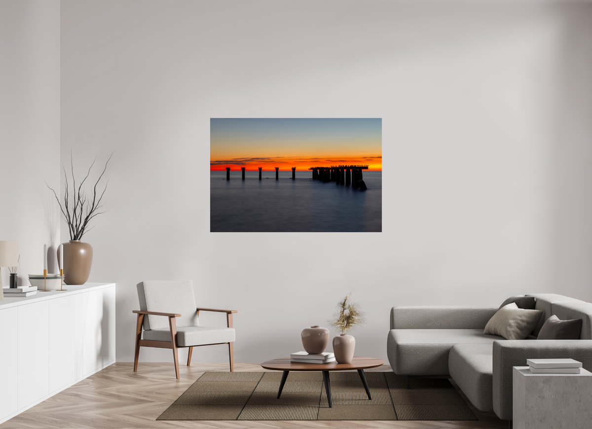 60 x 40″, Photo Print Under Acrylic Glass Last Light on the Quiet Pier