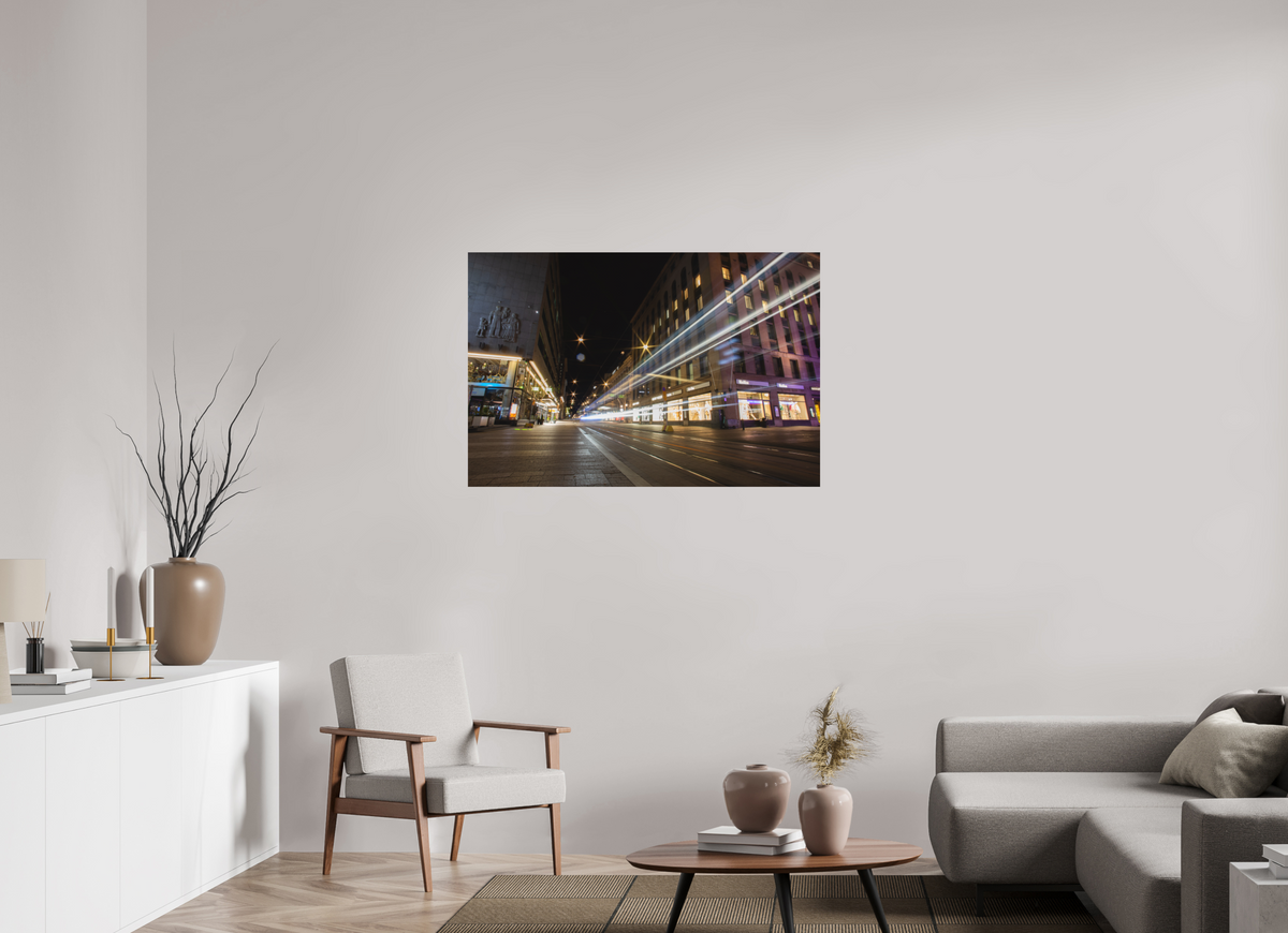 45 x 30″, Matte Photo Print Helsinki At Night