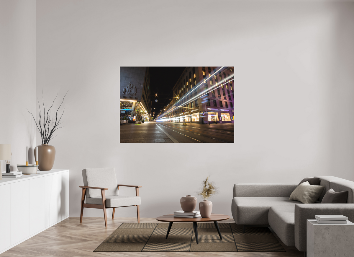 66 x 44″, Matte Canvas Unframed Helsinki At Night