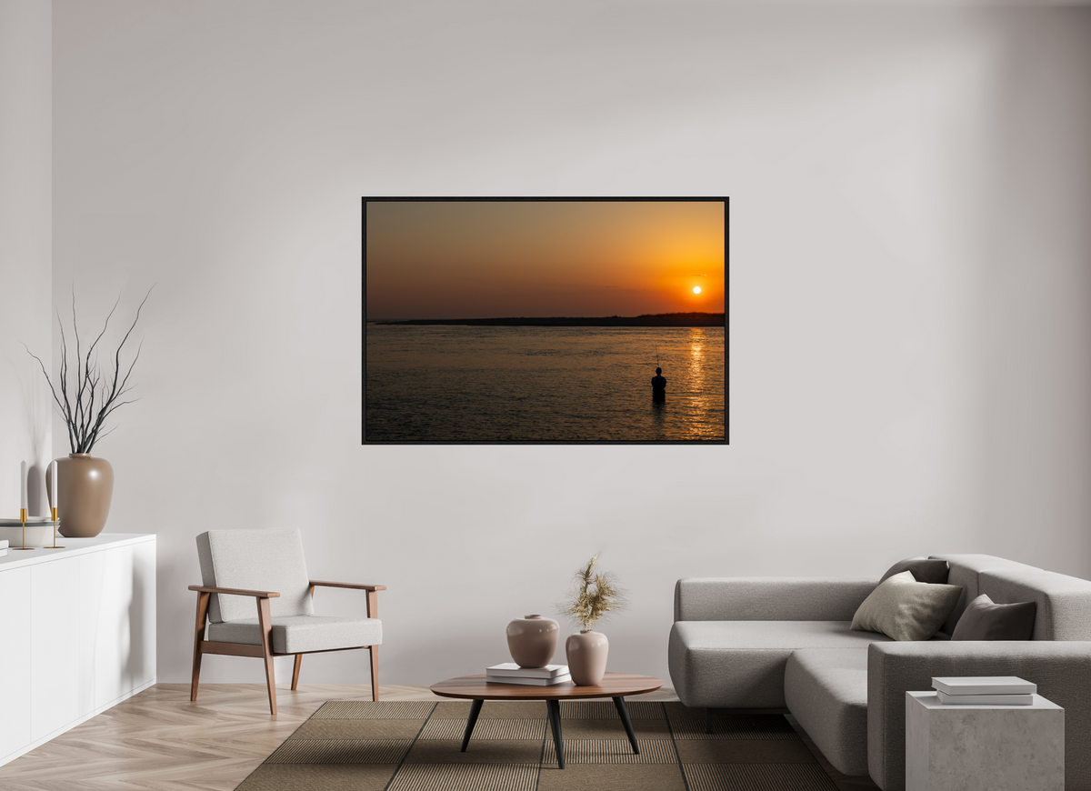 66 x 44″, Floater Frame Last Light, First Cast