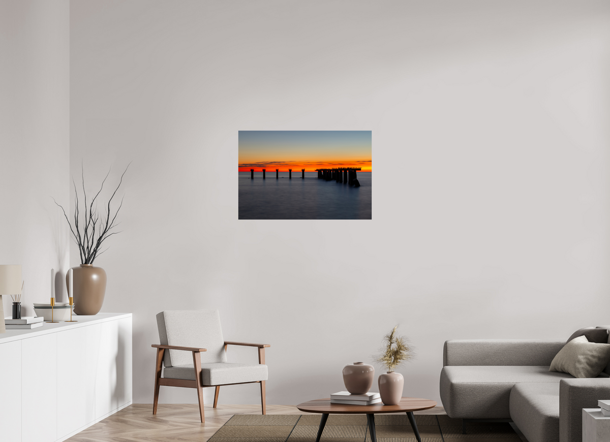 36 x 24″, Photo Print On Fuji Crystal DP II Last Light on the Quiet Pier